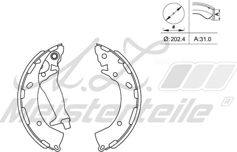 A.Z. Meisterteile AZMT-44-026-1424 - Комплект спирачна челюст vvparts.bg