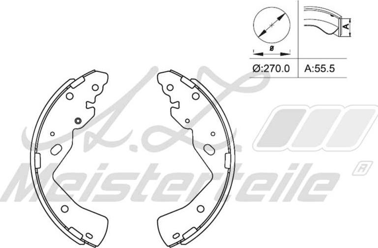 A.Z. Meisterteile AZMT-44-026-1421 - Комплект спирачна челюст vvparts.bg