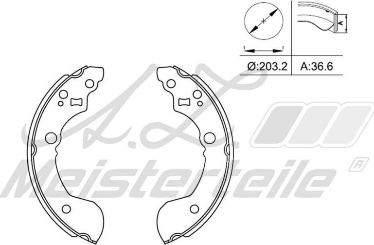 A.Z. Meisterteile AZMT-44-026-1428 - Комплект спирачна челюст vvparts.bg