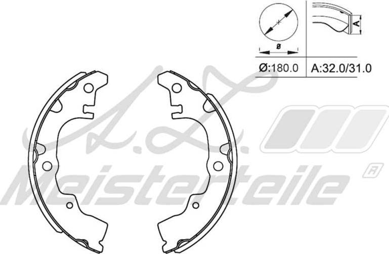 A.Z. Meisterteile AZMT-44-026-1427 - Комплект спирачна челюст vvparts.bg