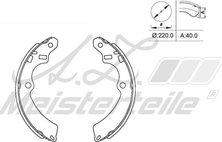 A.Z. Meisterteile AZMT-44-026-1476 - Комплект спирачна челюст vvparts.bg