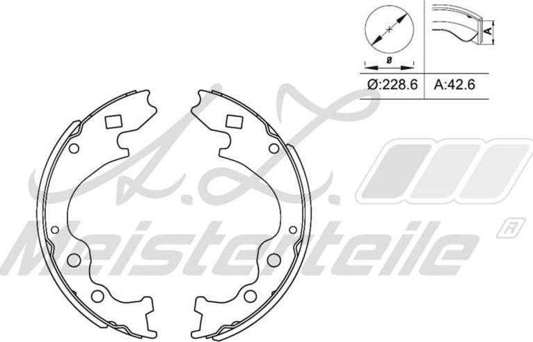 A.Z. Meisterteile AZMT-44-026-1472 - Комплект спирачна челюст vvparts.bg