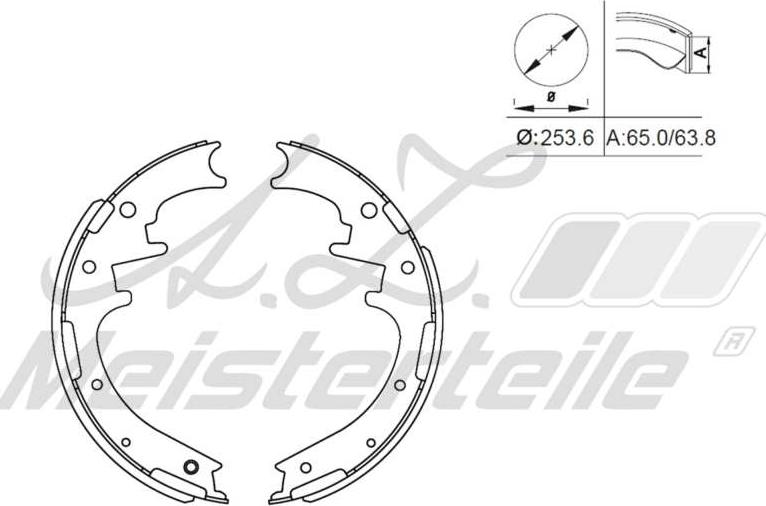 A.Z. Meisterteile AZMT-44-026-1477 - Комплект спирачна челюст vvparts.bg