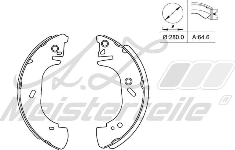 A.Z. Meisterteile AZMT-44-026-1068 - Комплект спирачна челюст vvparts.bg