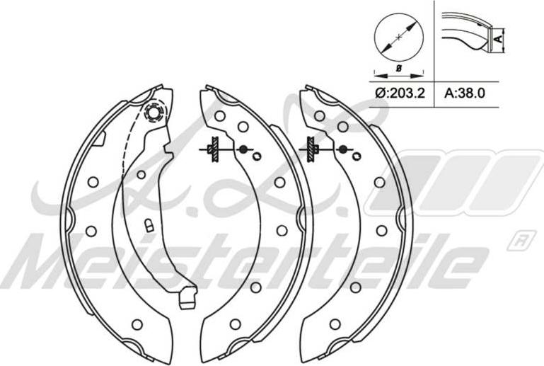 A.Z. Meisterteile AZMT-44-026-1000 - Комплект спирачна челюст vvparts.bg