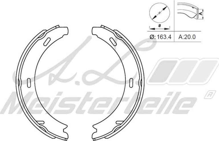 A.Z. Meisterteile AZMT-44-026-1017 - Комплект спирачна челюст vvparts.bg