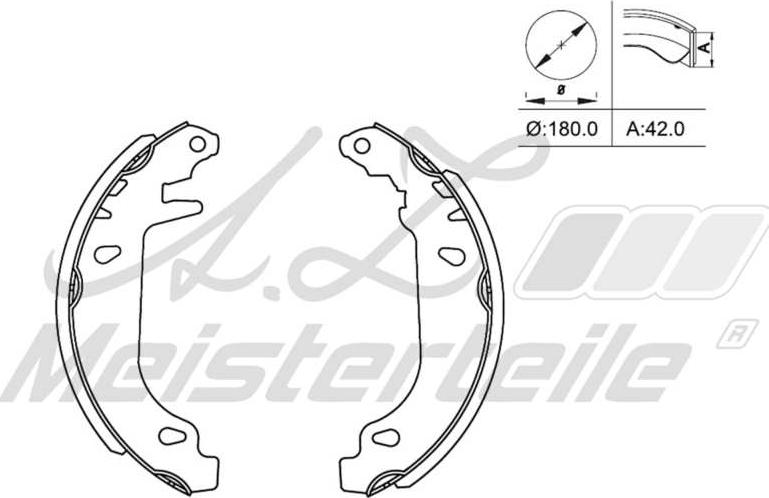 A.Z. Meisterteile AZMT-44-026-1032 - Комплект спирачна челюст vvparts.bg