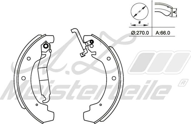 A.Z. Meisterteile AZMT-44-026-1199 - Комплект спирачна челюст vvparts.bg