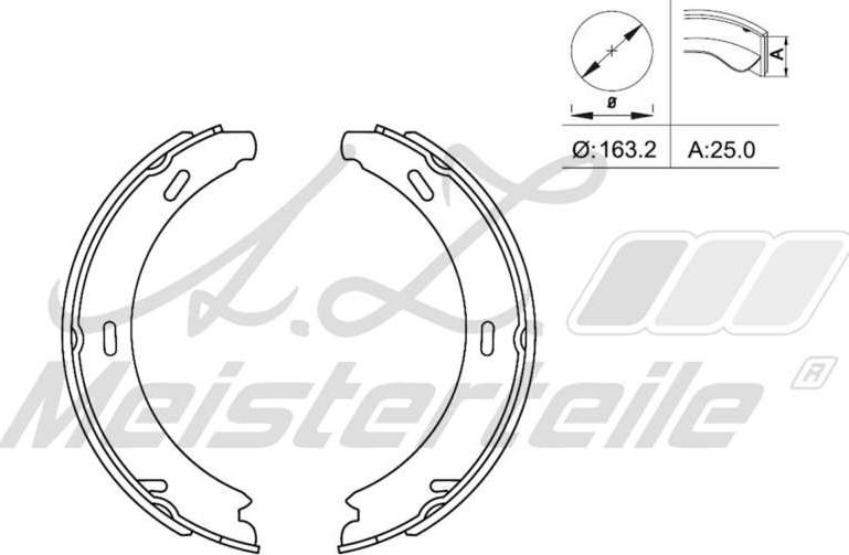 A.Z. Meisterteile AZMT-44-026-1197 - Комплект спирачна челюст vvparts.bg