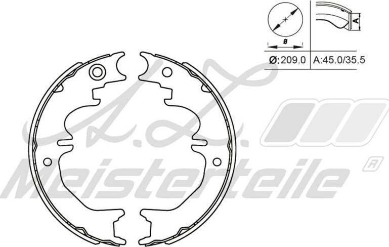 A.Z. Meisterteile AZMT-44-026-1145 - Комплект спирачна челюст vvparts.bg