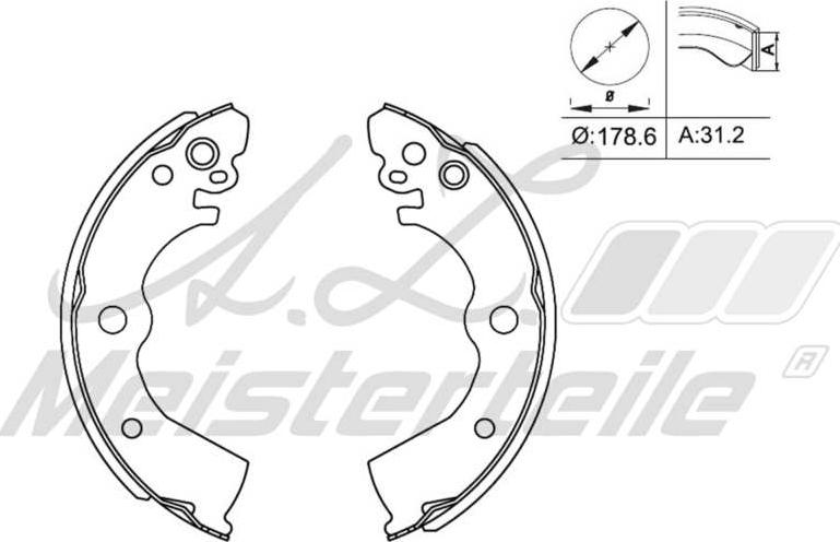 A.Z. Meisterteile AZMT-44-026-1143 - Комплект спирачна челюст vvparts.bg