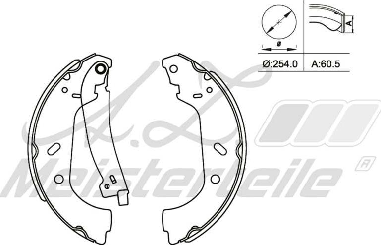 A.Z. Meisterteile AZMT-44-026-1159 - Комплект спирачна челюст vvparts.bg