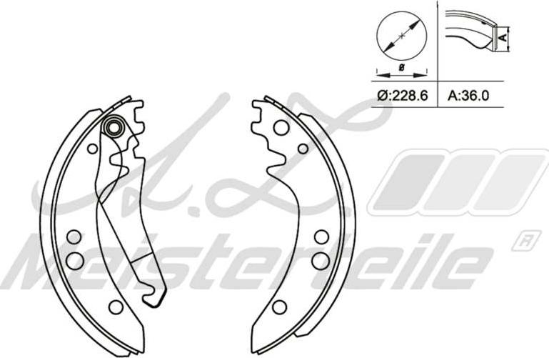 A.Z. Meisterteile AZMT-44-026-1152 - Комплект спирачна челюст vvparts.bg