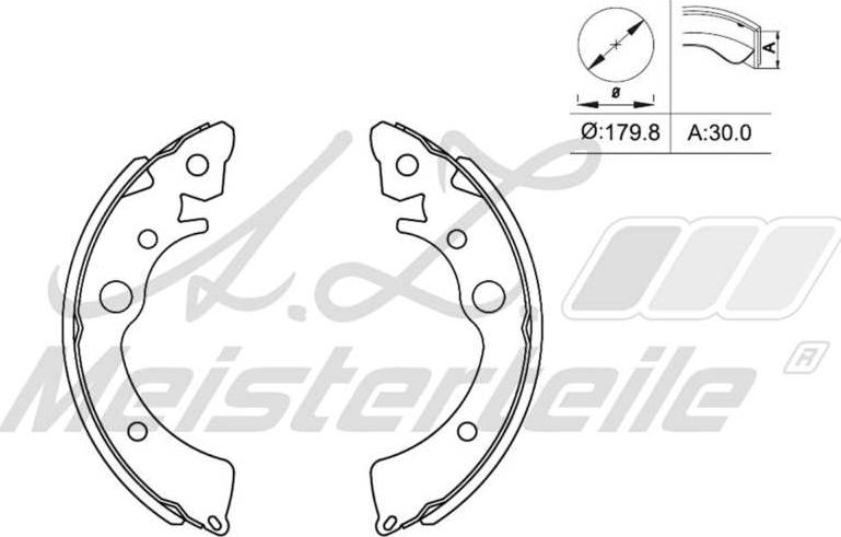 A.Z. Meisterteile AZMT-44-026-1164 - Комплект спирачна челюст vvparts.bg