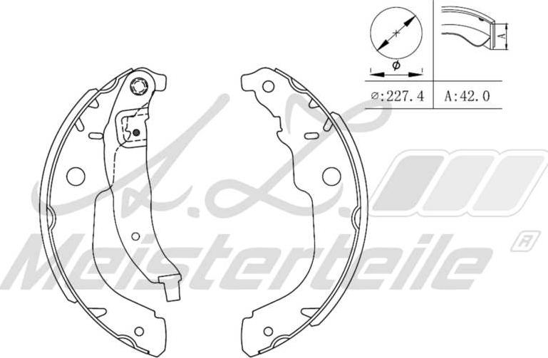 A.Z. Meisterteile AZMT-44-026-1101 - Комплект спирачна челюст vvparts.bg