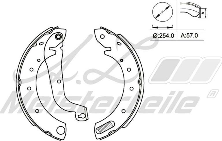 A.Z. Meisterteile AZMT-44-026-1111 - Комплект спирачна челюст vvparts.bg