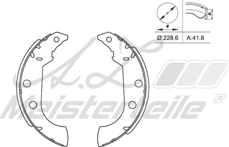 A.Z. Meisterteile AZMT-44-026-1136 - Комплект спирачна челюст vvparts.bg