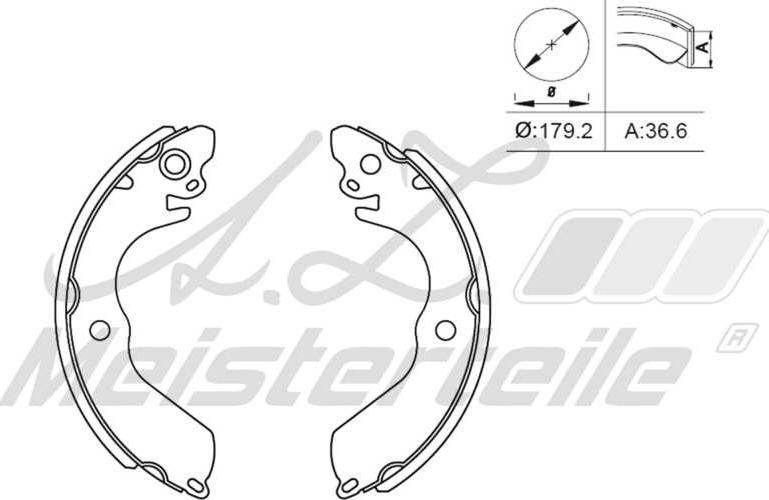 A.Z. Meisterteile AZMT-44-026-1176 - Комплект спирачна челюст vvparts.bg