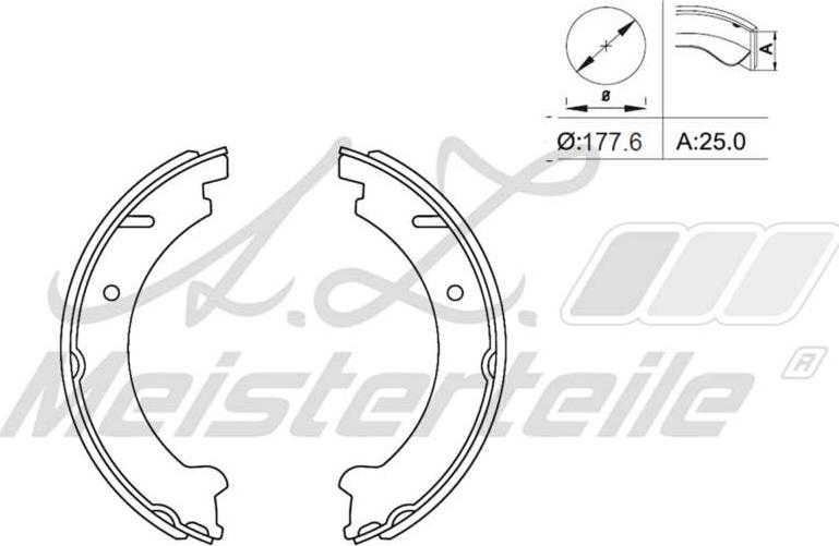 A.Z. Meisterteile AZMT-44-026-1178 - Комплект спирачна челюст vvparts.bg