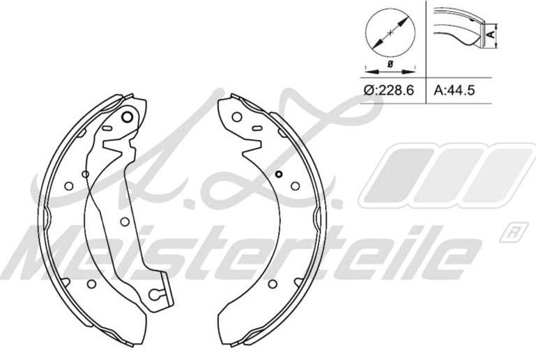 A.Z. Meisterteile AZMT-44-026-1399 - Комплект спирачна челюст vvparts.bg