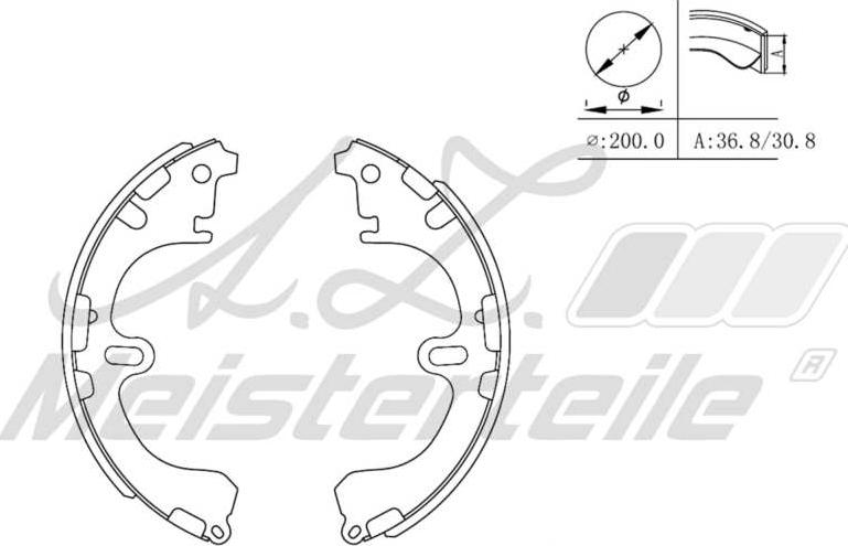 A.Z. Meisterteile AZMT-44-026-1391 - Комплект спирачна челюст vvparts.bg