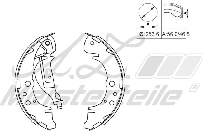 A.Z. Meisterteile AZMT-44-026-1392 - Комплект спирачна челюст vvparts.bg