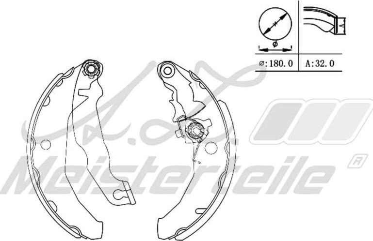 A.Z. Meisterteile AZMT-44-026-1344 - Комплект спирачна челюст vvparts.bg