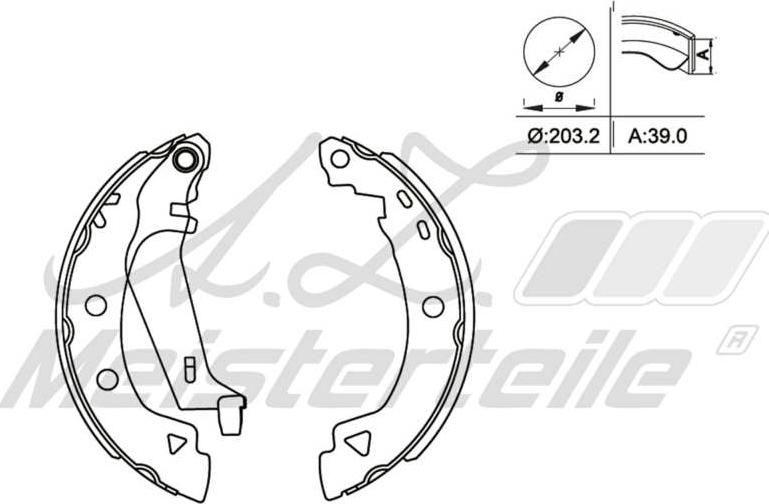 A.Z. Meisterteile AZMT-44-026-1346 - Комплект спирачна челюст vvparts.bg