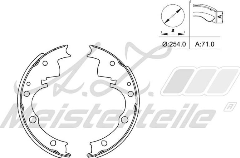 A.Z. Meisterteile AZMT-44-026-1348 - Комплект спирачна челюст vvparts.bg