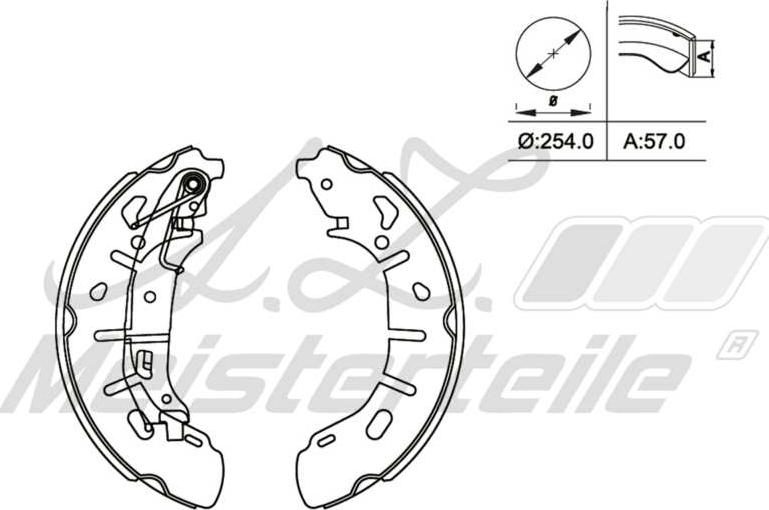 A.Z. Meisterteile AZMT-44-026-1354 - Комплект спирачна челюст vvparts.bg