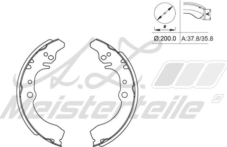 A.Z. Meisterteile AZMT-44-026-1355 - Комплект спирачна челюст vvparts.bg