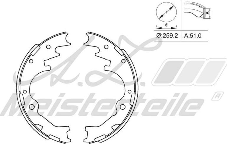 A.Z. Meisterteile AZMT-44-026-1350 - Комплект спирачна челюст vvparts.bg