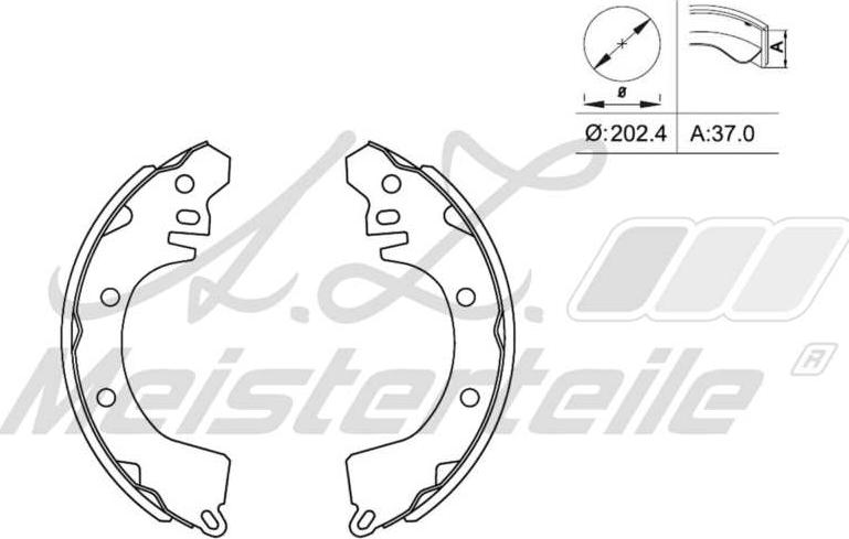 A.Z. Meisterteile AZMT-44-026-1357 - Комплект спирачна челюст vvparts.bg