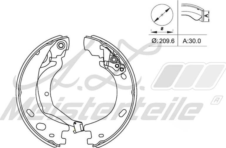 A.Z. Meisterteile AZMT-44-026-1369 - Комплект спирачна челюст vvparts.bg