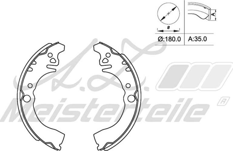 A.Z. Meisterteile AZMT-44-026-1366 - Комплект спирачна челюст vvparts.bg