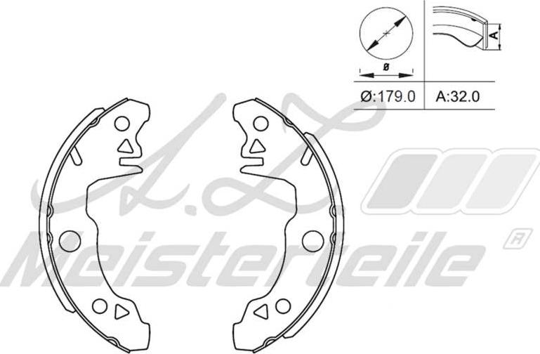 A.Z. Meisterteile AZMT-44-026-1363 - Комплект спирачна челюст vvparts.bg