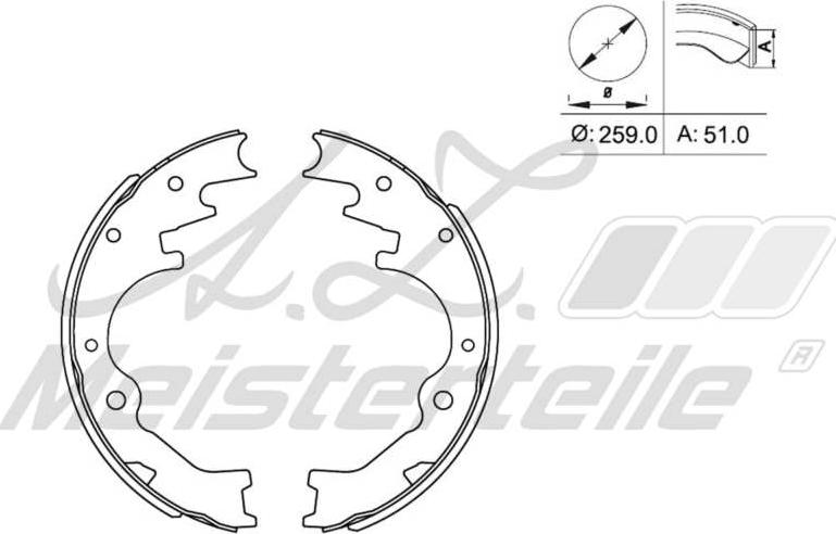 A.Z. Meisterteile AZMT-44-026-1300 - Комплект спирачна челюст vvparts.bg