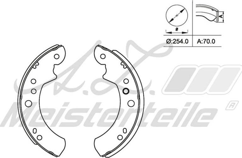 A.Z. Meisterteile AZMT-44-026-1307 - Комплект спирачна челюст vvparts.bg