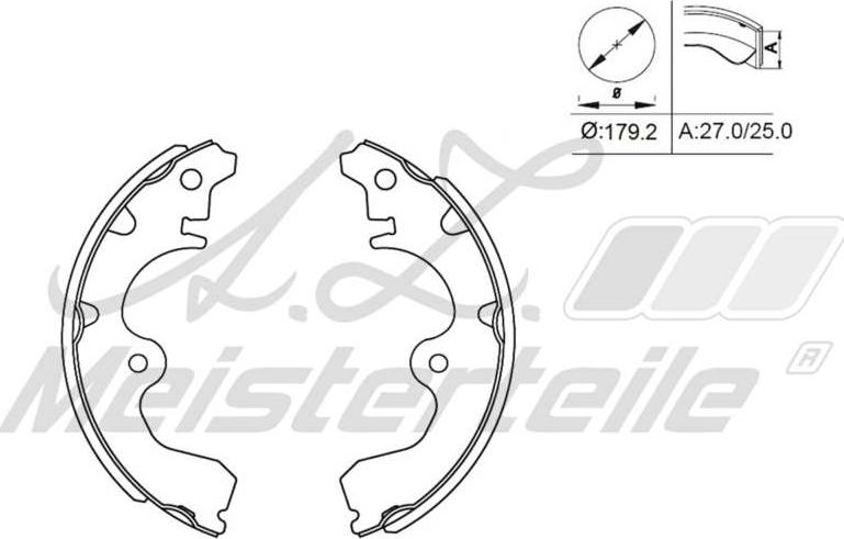 A.Z. Meisterteile AZMT-44-026-1310 - Комплект спирачна челюст vvparts.bg