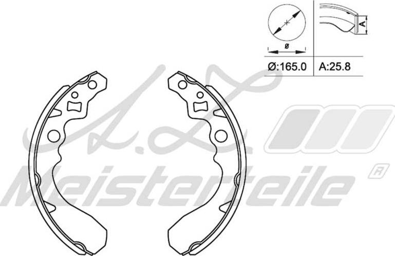 A.Z. Meisterteile AZMT-44-026-1317 - Комплект спирачна челюст vvparts.bg