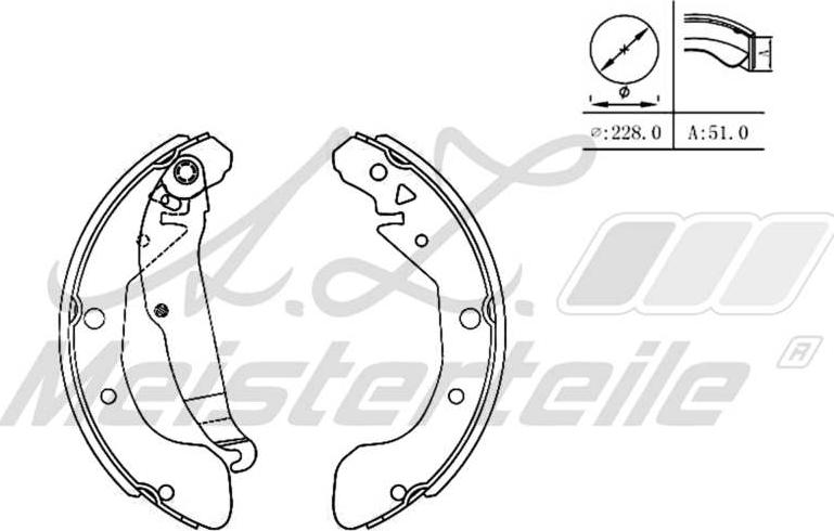 A.Z. Meisterteile AZMT-44-026-1385 - Комплект спирачна челюст vvparts.bg