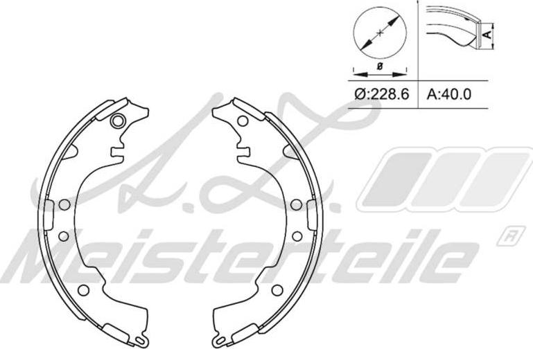 A.Z. Meisterteile AZMT-44-026-1330 - Комплект спирачна челюст vvparts.bg