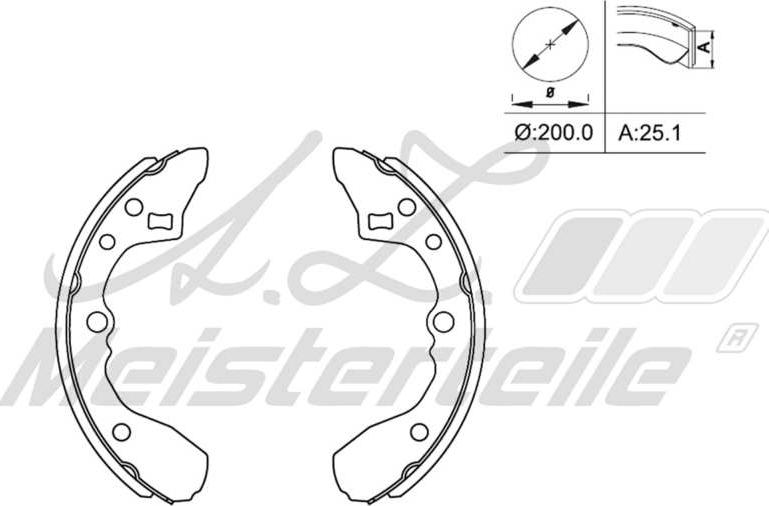 A.Z. Meisterteile AZMT-44-026-1324 - Комплект спирачна челюст vvparts.bg