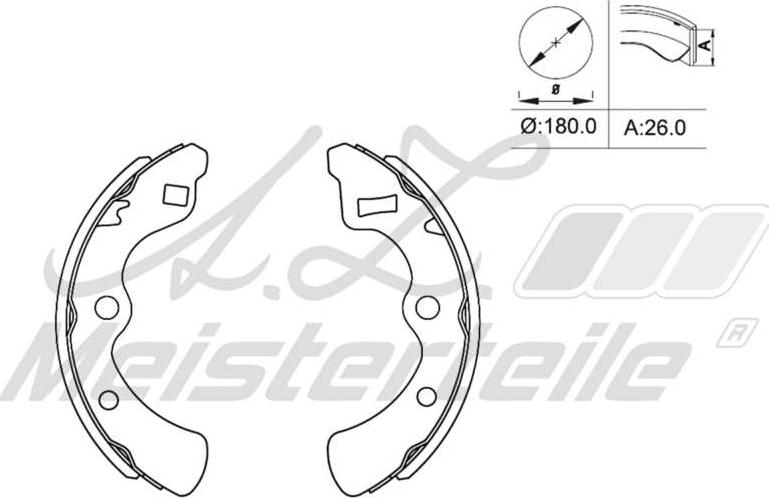 A.Z. Meisterteile AZMT-44-026-1379 - Комплект спирачна челюст vvparts.bg