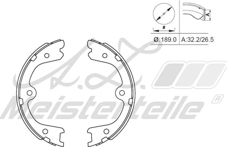 A.Z. Meisterteile AZMT-44-026-1374 - Комплект спирачна челюст vvparts.bg