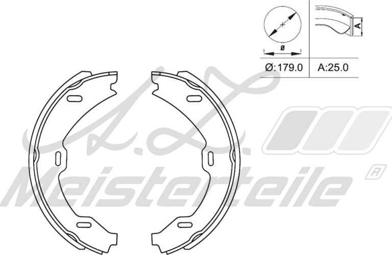 A.Z. Meisterteile AZMT-44-026-1373 - Комплект спирачна челюст vvparts.bg