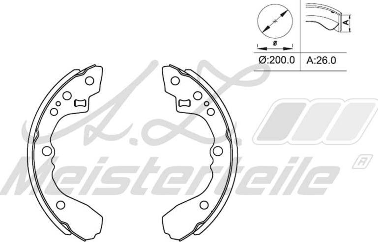 A.Z. Meisterteile AZMT-44-026-1377 - Комплект спирачна челюст vvparts.bg