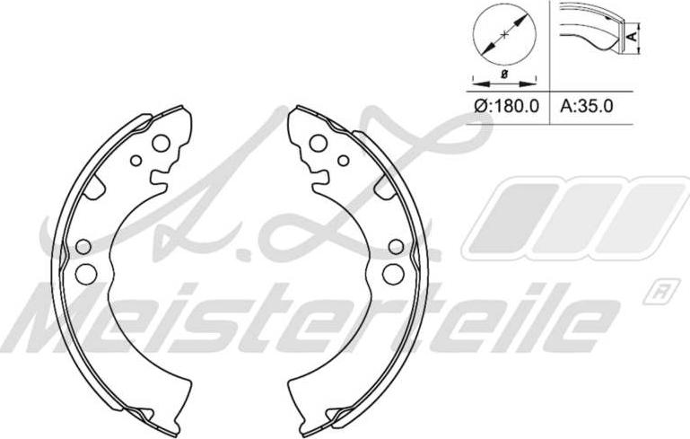 A.Z. Meisterteile AZMT-44-026-1299 - Комплект спирачна челюст vvparts.bg