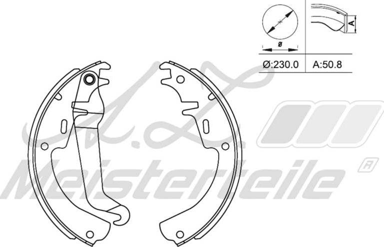 A.Z. Meisterteile AZMT-44-026-1298 - Комплект спирачна челюст vvparts.bg