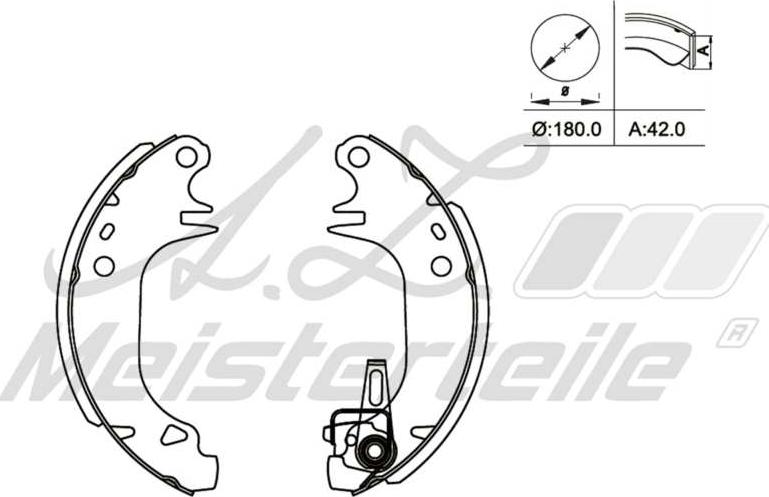 A.Z. Meisterteile AZMT-44-026-1293 - Комплект спирачна челюст vvparts.bg